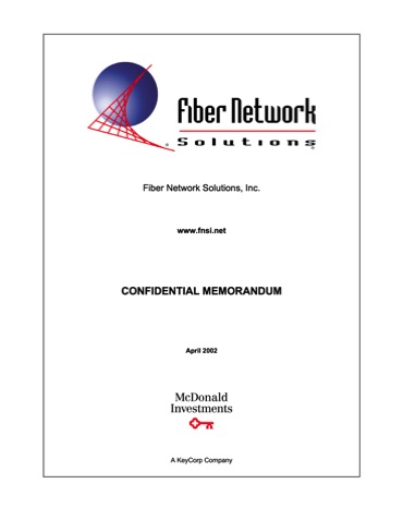 McDonald Investments Memorandum Proving Dave Koch as Majority Shareholder in FNSI
